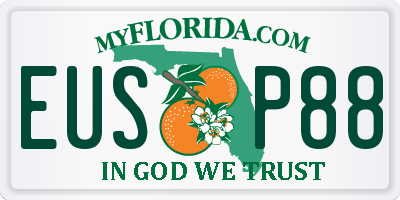 FL license plate EUSP88