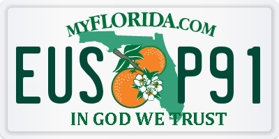 FL license plate EUSP91