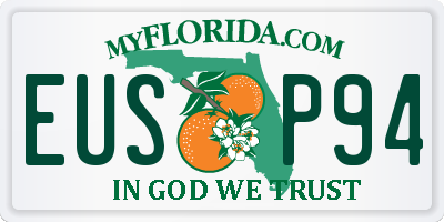 FL license plate EUSP94