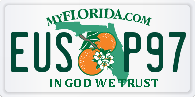 FL license plate EUSP97