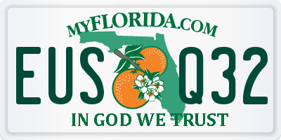 FL license plate EUSQ32