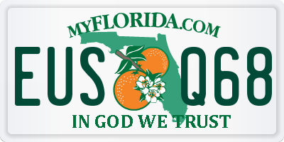 FL license plate EUSQ68