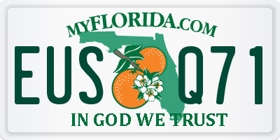 FL license plate EUSQ71