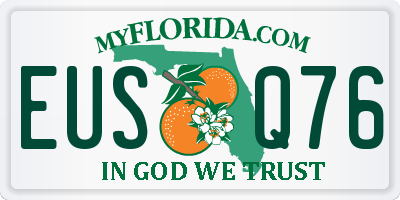 FL license plate EUSQ76