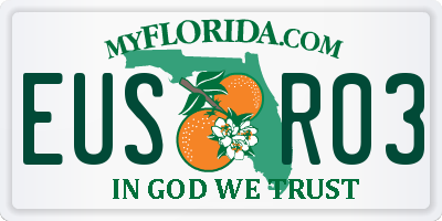 FL license plate EUSR03