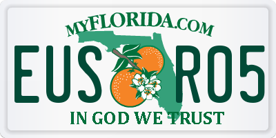 FL license plate EUSR05