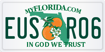 FL license plate EUSR06