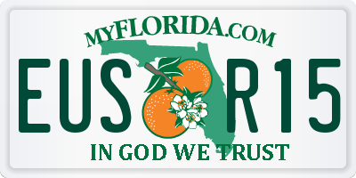 FL license plate EUSR15