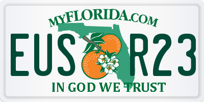 FL license plate EUSR23