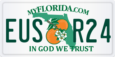 FL license plate EUSR24