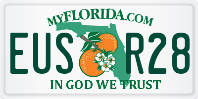 FL license plate EUSR28