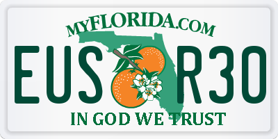 FL license plate EUSR30