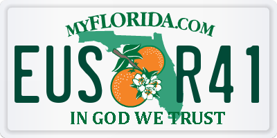 FL license plate EUSR41
