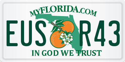 FL license plate EUSR43