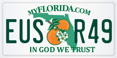 FL license plate EUSR49