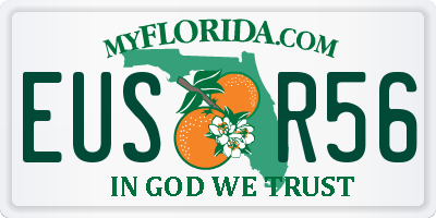 FL license plate EUSR56