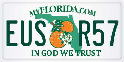 FL license plate EUSR57