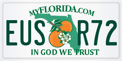FL license plate EUSR72