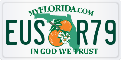 FL license plate EUSR79