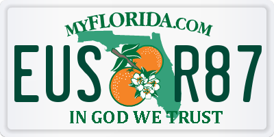 FL license plate EUSR87