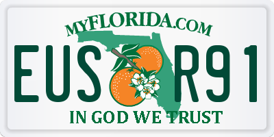 FL license plate EUSR91