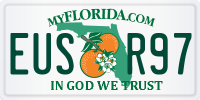 FL license plate EUSR97