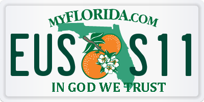 FL license plate EUSS11