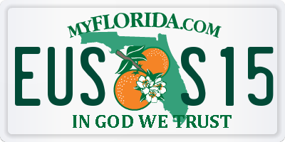 FL license plate EUSS15