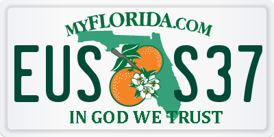 FL license plate EUSS37
