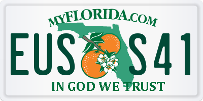 FL license plate EUSS41