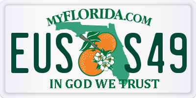 FL license plate EUSS49