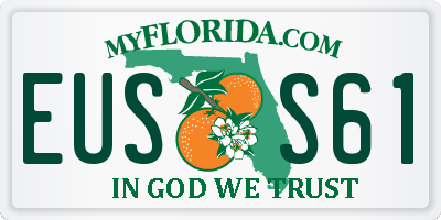 FL license plate EUSS61
