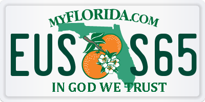 FL license plate EUSS65