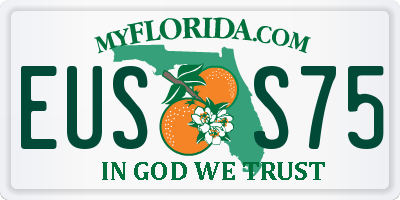 FL license plate EUSS75