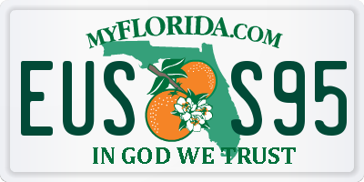 FL license plate EUSS95