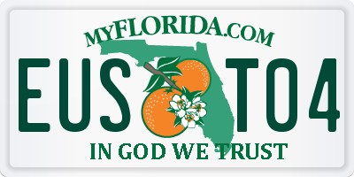 FL license plate EUST04