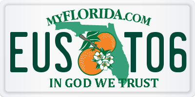FL license plate EUST06