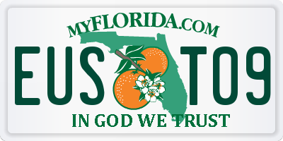 FL license plate EUST09