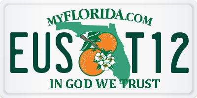FL license plate EUST12