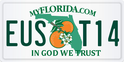 FL license plate EUST14