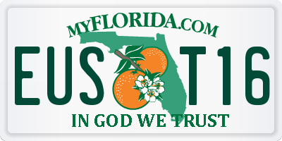 FL license plate EUST16