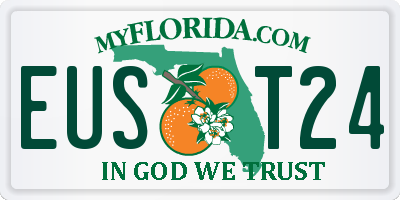 FL license plate EUST24