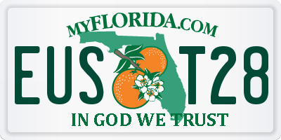 FL license plate EUST28