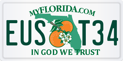 FL license plate EUST34