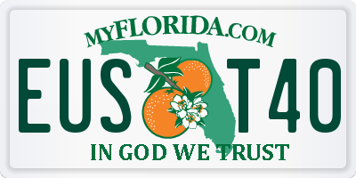 FL license plate EUST40