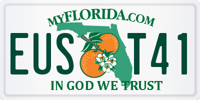 FL license plate EUST41