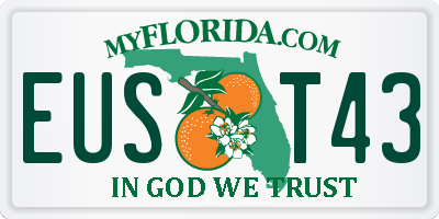 FL license plate EUST43