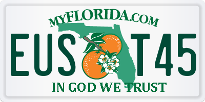 FL license plate EUST45