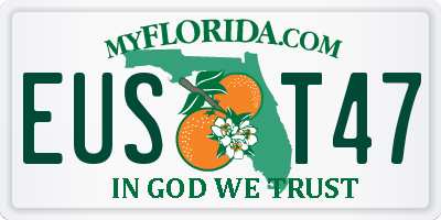 FL license plate EUST47