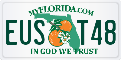 FL license plate EUST48